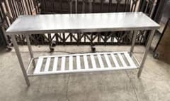 H504 ステンレス作業台 厨房機器 サイズ約W1500×D400×H800mm H504 ステンレス作業台 厨房機器 サイズ約W1500×D400×H800mm - メルカリ