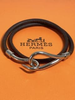 良品　エルメス　ジャンボ　シルバー金具　チョーカー　2連ブレスレット　箱付き 良品 エルメス ジャンボ シルバー金具 チョーカー 2連ブレスレット 箱