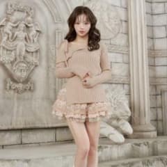 ダーリッチ ランダムフリルニットセットアップ (スカートのみ) ダーリッチ Darich ランダムフリルニットセットアップ （ブラック