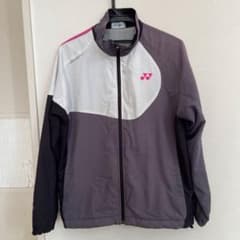 YONEX ジップアップジャケット Sサイズ グレー/ブラック/ピンクのサムネイル