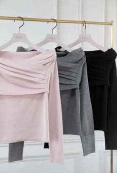 herlipto Aveline Gathered Knit Topのサムネイル