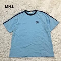 プ*チ様 MN.L 水色 半袖Tシャツ サイズF ワンポイント コットン100
