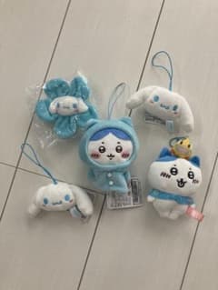 水色系統　スクバキーホルダー　ハチワレ　シナモンロール　5点セットのサムネイル