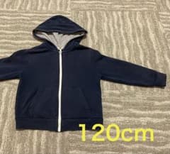 H&M キッズ ジップアップパーカー ネイビー 120cmのサムネイル