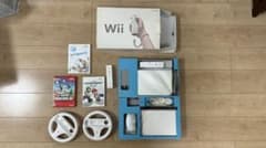 丁寧品　Wii 本体 コントローラー付き✖️2 ソフト3本のサムネイル