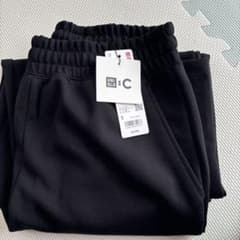 ユニクロC スウェットワイドパンツ　丈標準　新品未使用　Sサイズ　ブラックのサムネイル