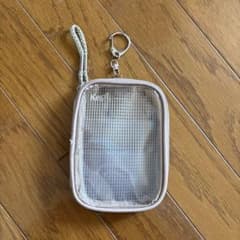 ベージュ メッシュポーチ キーホルダー付き　kept