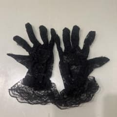 手袋 レース 黒のサムネイル