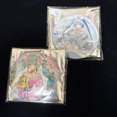 SNOW MIKU× GIGO 하츠네 미쿠 등신 미쿠 캔 배지 2점 눈 미쿠 기고