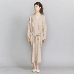 BEAUTY&YOUTH シャツワンピース ベージュ Mサイズ リネン混のサムネイル