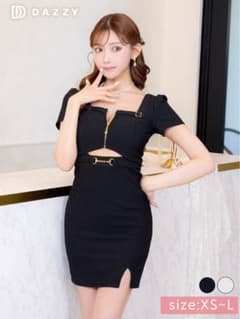 DAZZY ブラック タイトミニドレスのサムネイル