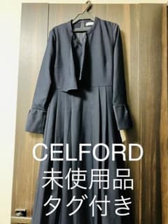 かたつむり様専用【新品未使用・タグ付き】CELFORD ボウタイ紺ワンピースのサムネイル