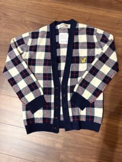 Lyle & Scott チェック柄 ラムウールカーディガン Mのサムネイル