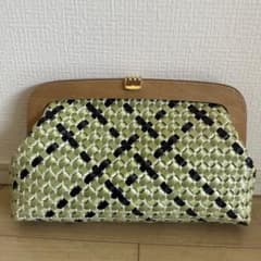 Thumbnail of アンティーク　クラッチバッグ　カゴバッグ　プラスチックテープ編込　ヴィンテージ