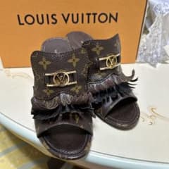 極美品‼️レア‼️LOUIS VUITTON モノグラム フリンジ サンダル ヒール