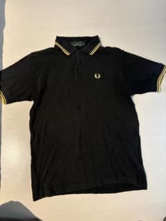 FRED PERRY ポロシャツ ブラック×イエローのサムネイル