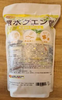 ニチガ・無水クエン酸・3kg NICHIGA クエン酸のサムネイル