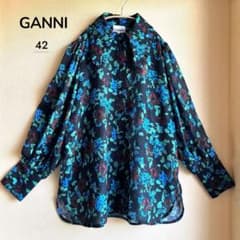 GANNI ガニー 花柄シアーブラウス 42 L ～XL 相当　未使用に近い GANNI ガニー 花柄シアーブラウス 42 L ～XL 相当 未使用に近い - メルカリ