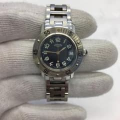 エルメス HERMES ダイバー 青文字盤 クリッパー デイト 腕時計　稼働品