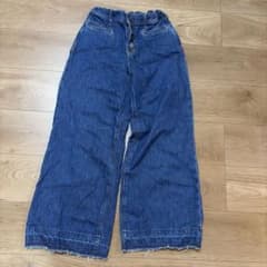 低身長さん向け　 GAP デニムパンツ ワイドレッグ ボタンフライのサムネイル