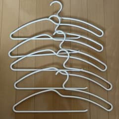 drip oneger(ホワイト) 5本セット 金属 ハンガー 収納 すべらないのサムネイル
