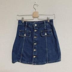 ZARA  デニム台形スカートのサムネイル