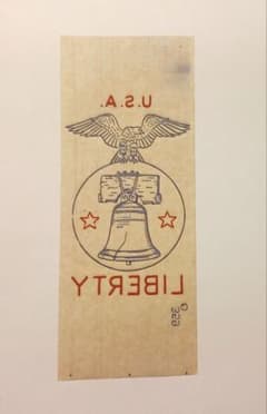 40s ビンテージアイロンプリント 転写紙 U.S.A. LIBERTYのサムネイル