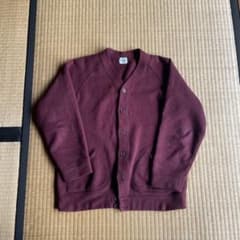 00s】PHONIC スウェットカーディガン バーガンディレッド赤 綿100 