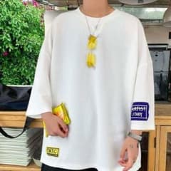 大人気 メンズ Tシャツ ビッグシルエット ストリート  韓国のサムネイル