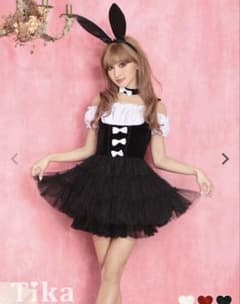 ★ハロウィンコスプレ★ バニーガールコスチューム ブラックのサムネイル
