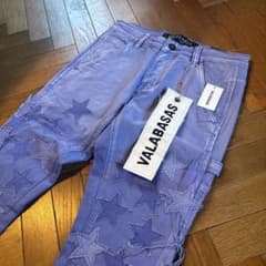 新品valabasas バラバサス スタースキニーフレアデニム パープル