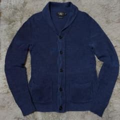 RRL ダメージ加工 インディゴ リネン カーディガン ダブルアールエル 