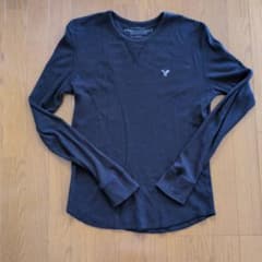 American Eagle Outfitters ワッフル ロンT ネイビーのサムネイル