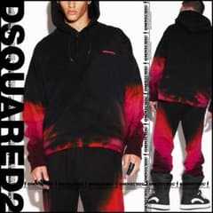 新品DSQUARED2ディースクエアードタイダイK2ロゴオーバーパーカーL/伊 