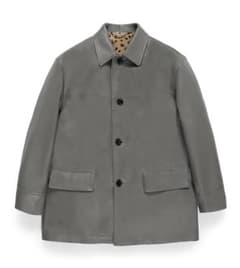 希少XLサイズ LEATHER CAR COAT (TYPE-2)【GRAY】のサムネイル