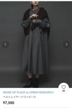 ベストレイヤードシャツワンピースのサムネイル