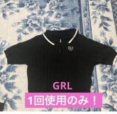 GRL ハーフジップ ケーブル編み ポロシャツ