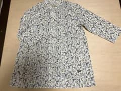 専用　花柄チュニック(M)七分袖　ブルー系のサムネイル