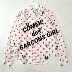 COMME des GARCONSGIRL ミッキードット柄 シアー ブラウス - メルカリ