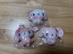 シュガーバニーズ ぬいぐるみキーホルダー しろうさ、ももうさ、ストロベリーうさのサムネイル