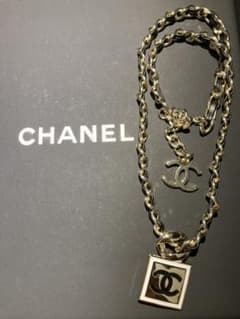 CHANEL シャネル レザーチェーンチョーカー ネックレス箱付き 小松菜奈 