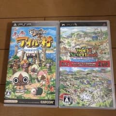 [PSP 소프트 2개 세트] 월드 네버랜드 몽한 일기 아이루 마을