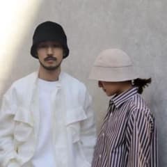 希少CA4LA カシラ SAILOR HAT セーラーハット　スエードレザー　黒 希少CA4LA カシラ SAILOR HAT セーラーハット スエードレザー 黒