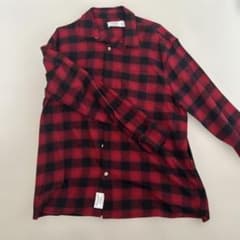 Abercrombie & Fitch 赤黒チェックネルシャツ XLのサムネイル