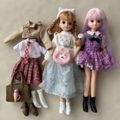 ちいかわリカちゃん＋にじきゅんカールリカちゃん＋制服セットのサムネイル