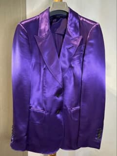 美品】定価45万以上TOMFORDサテンテーラードジャケット - メルカリ