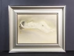 島内史郎　落款印譜 共シール『裸婦』日本画 紙本に岩絵具彩色 8号 0718D 島内史郎 落款印譜 共シール『裸婦』日本画 紙本に岩絵具彩色 8