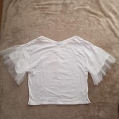 CIAOPANIC TYPY ホワイト Tシャツ チュールスリーブのサムネイル