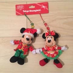 クリスマスファンタジー2014 ミッキーミニーぬいぐるみストラップのサムネイル