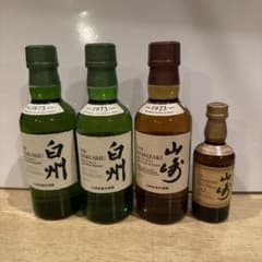 未開封4本セット山崎 180ml1本白州180ml 2本　山崎12年50ml1本のサムネイル